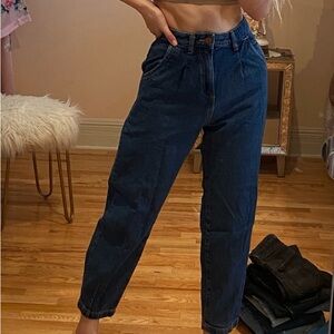 Zara High Rise Indigo Blue Jeans